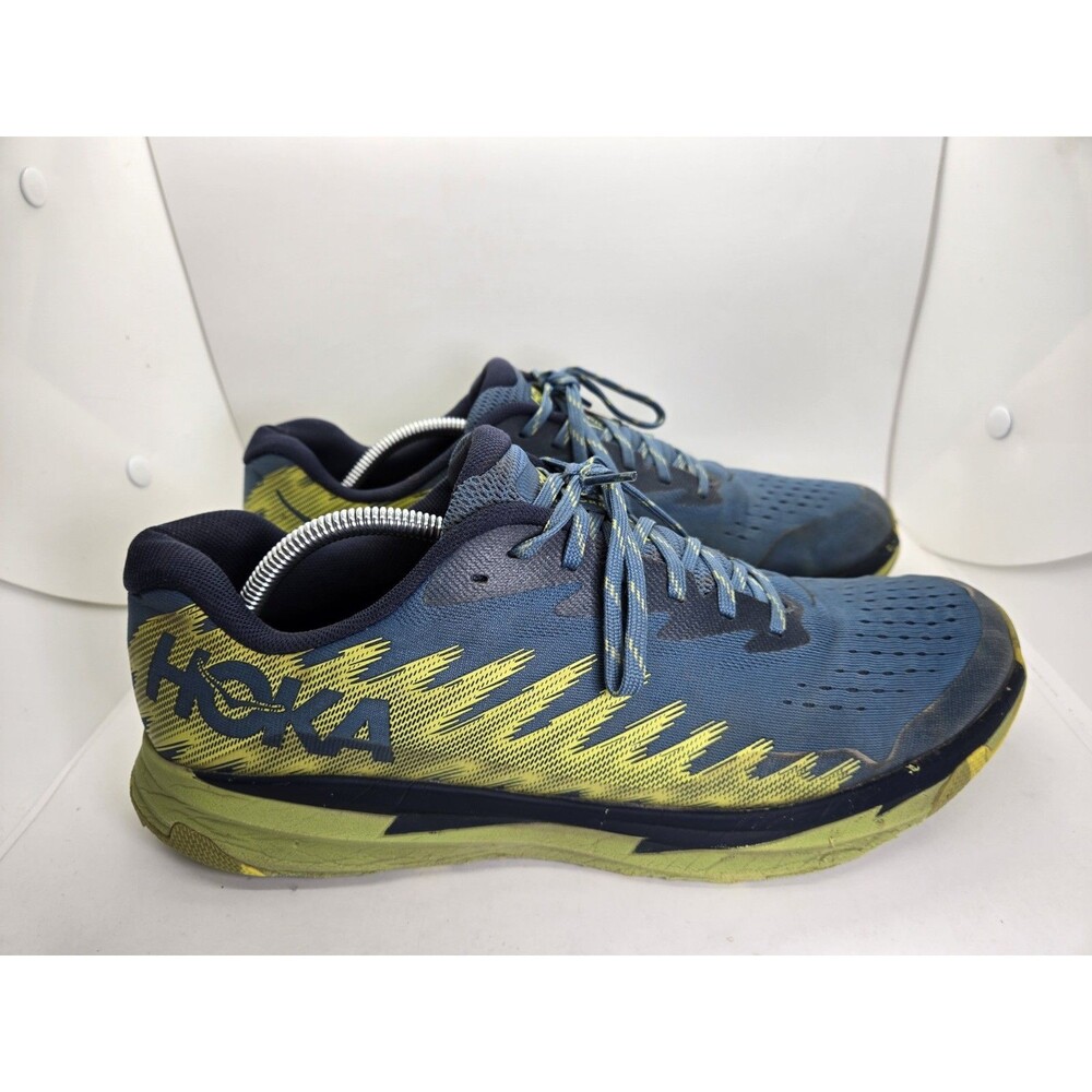 Hoka One One Torrent 3 Trail Shoes Men's 12.5D Blue Road Running Hiking Sneakers